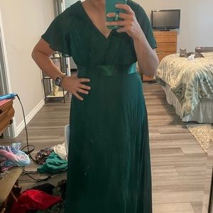 Bridesmaid emerald dress